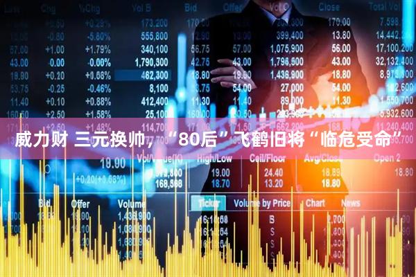 威力财 三元换帅，“80后”飞鹤旧将“临危受命”