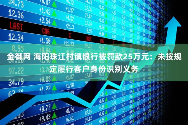 金御网 海阳珠江村镇银行被罚款25万元：未按规定履行客户身份识别义务
