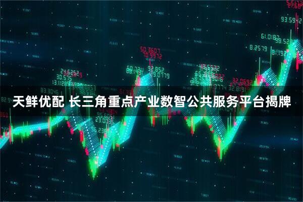 天鲜优配 长三角重点产业数智公共服务平台揭牌
